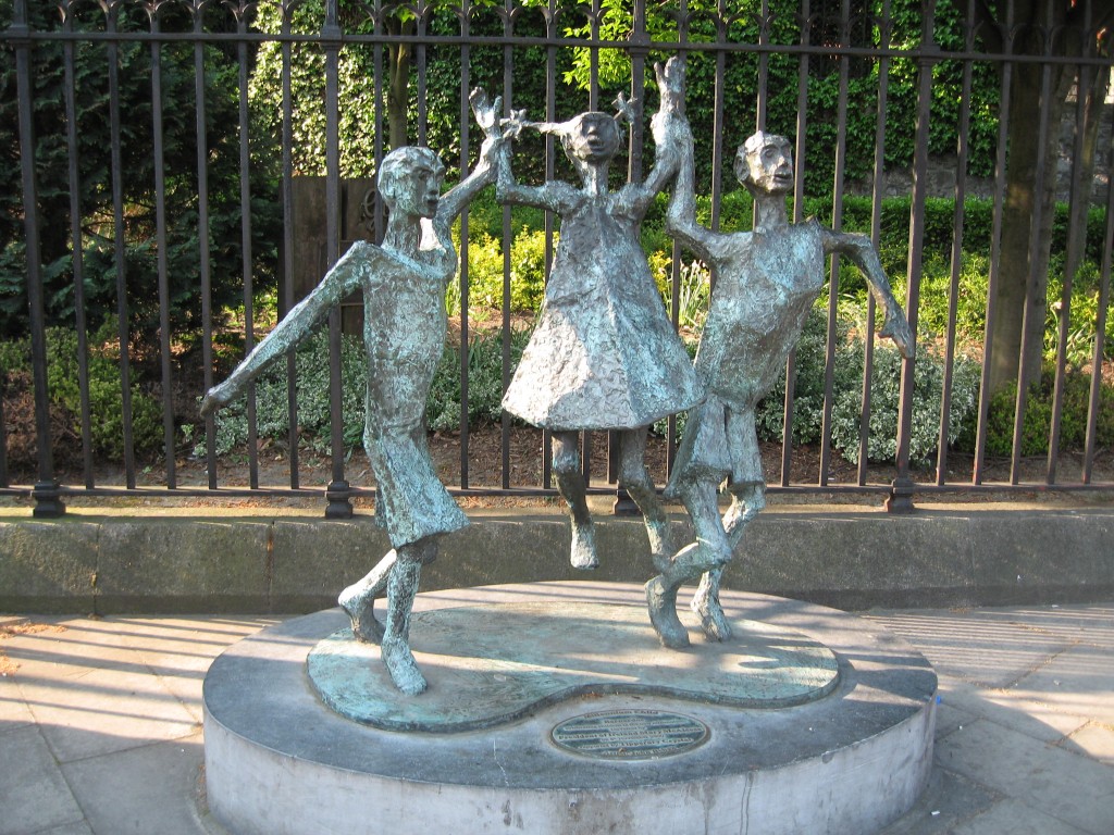 Statue of playing children