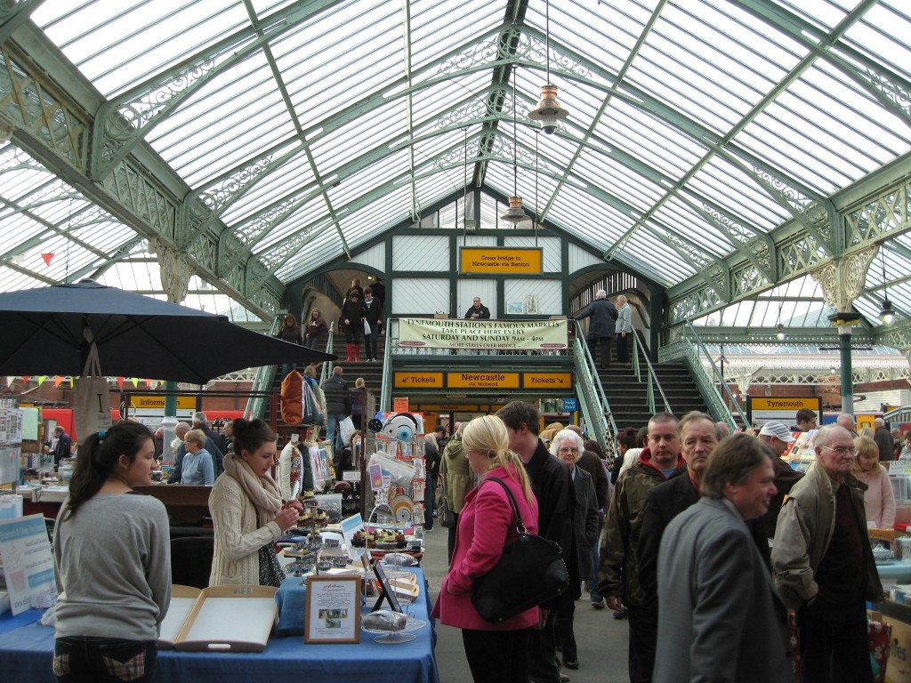 Flea market at Tynemouth Station