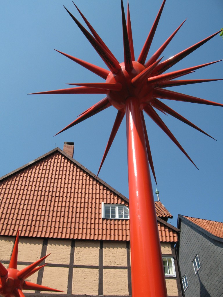 Spiky sculptures in Celle