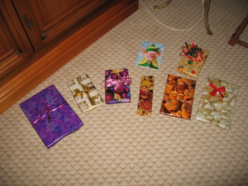 Wrapped presents