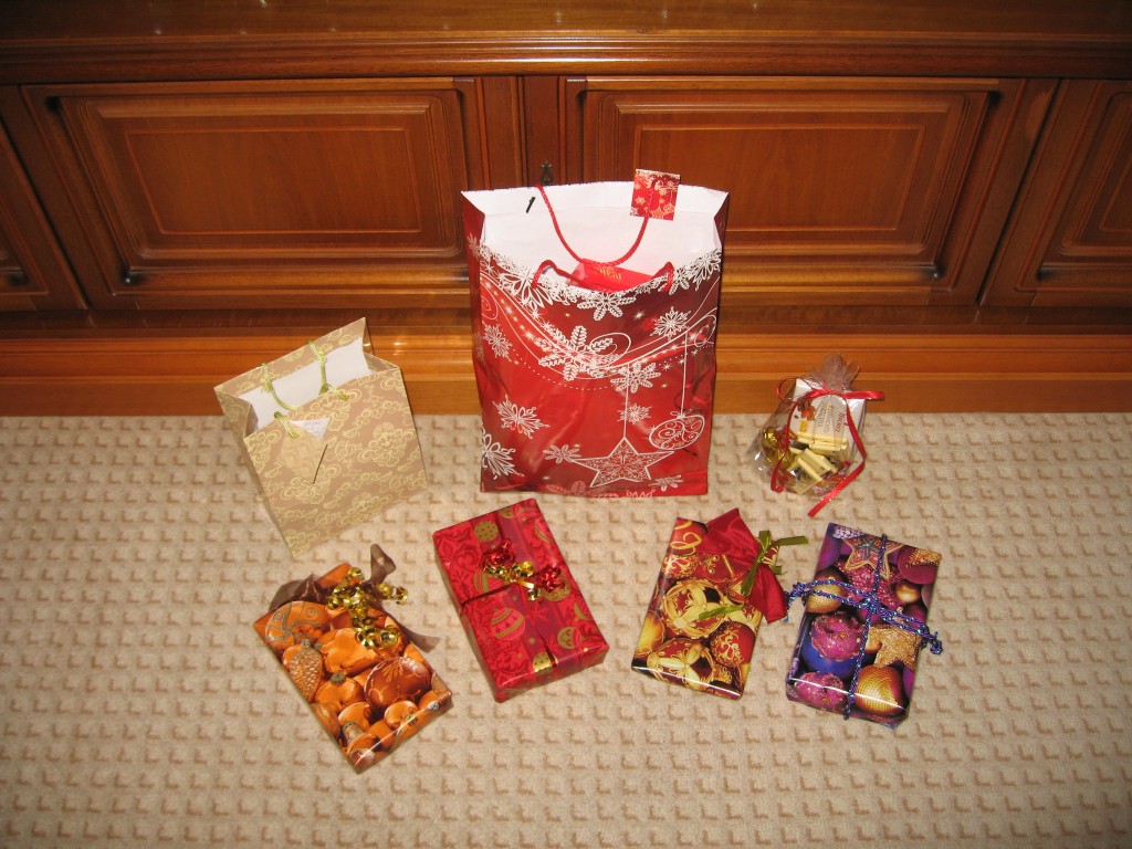 Wrapped presents