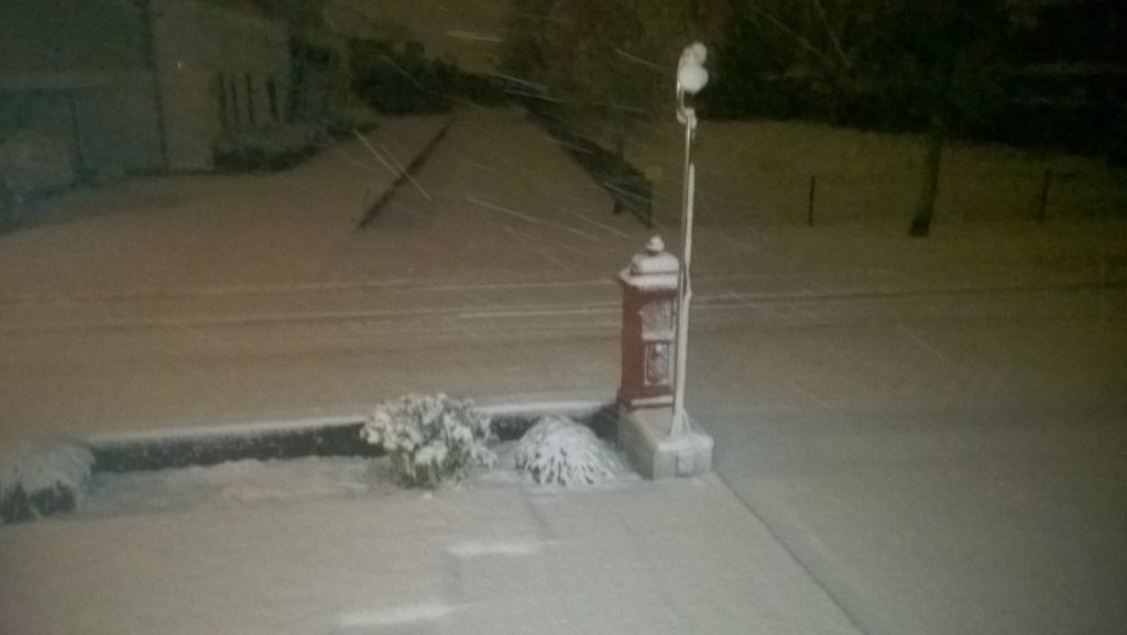 Winter night storm