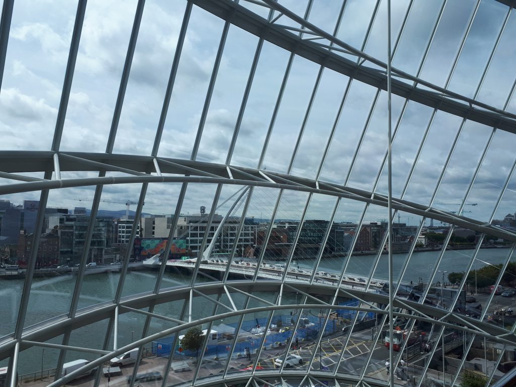 Samuel Beckett Bridge viewed from CCD