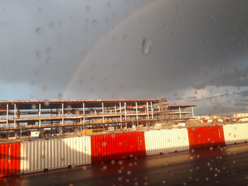 Rainbow over Schiphol airport