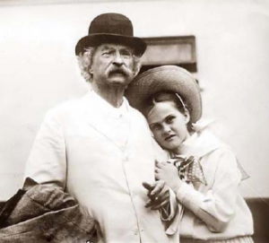 Mark Twain and Dorothy Quick in 1907