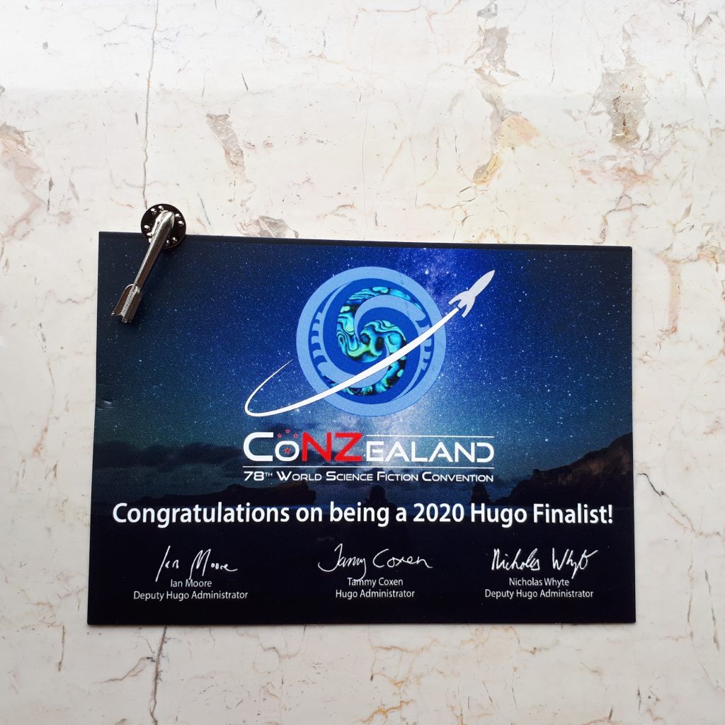 Hugo finalist pin