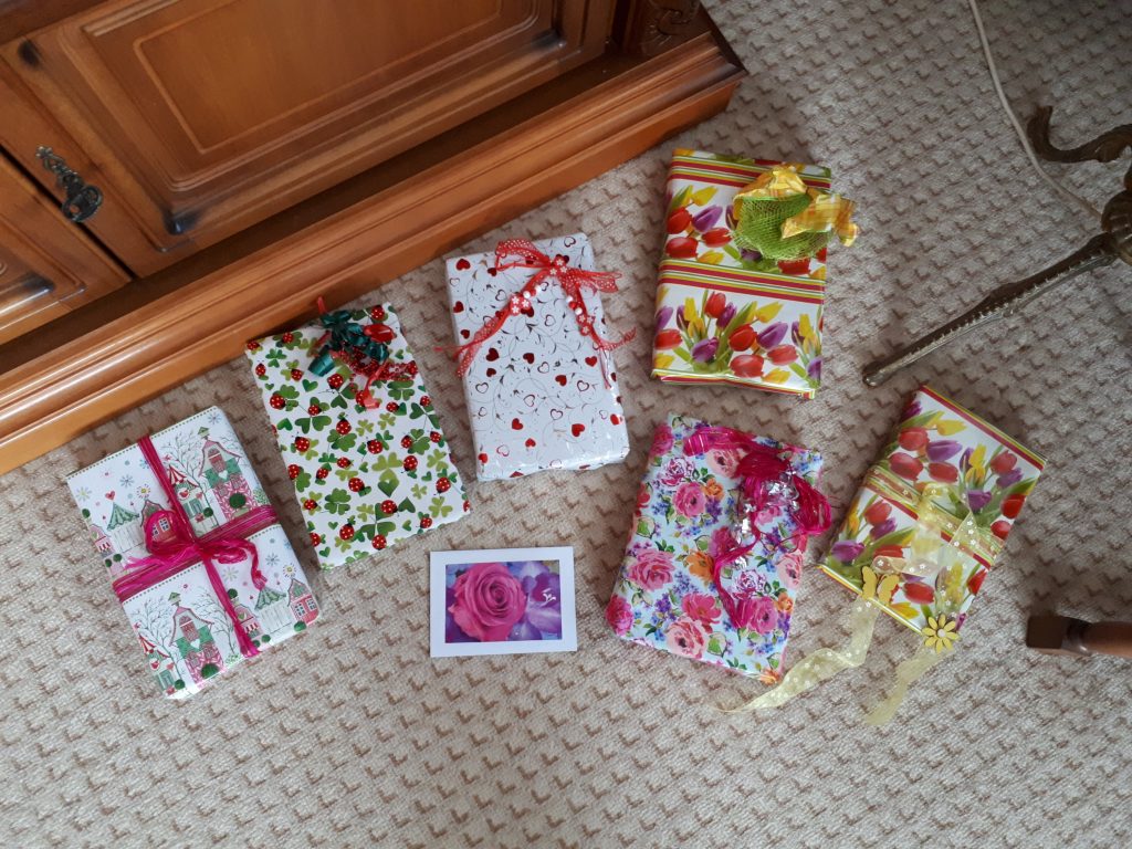 Wrapped birthday presents