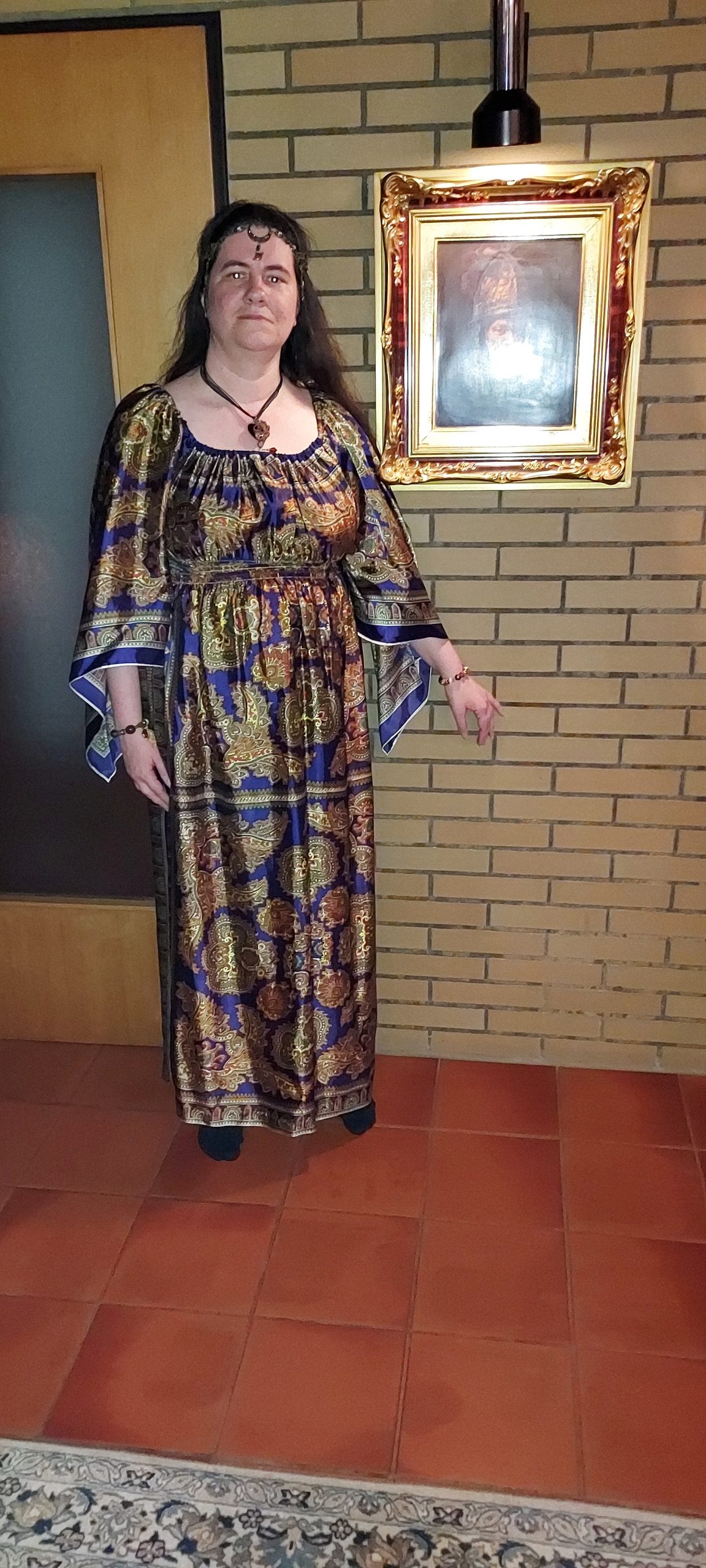 Cora in Hugo gown