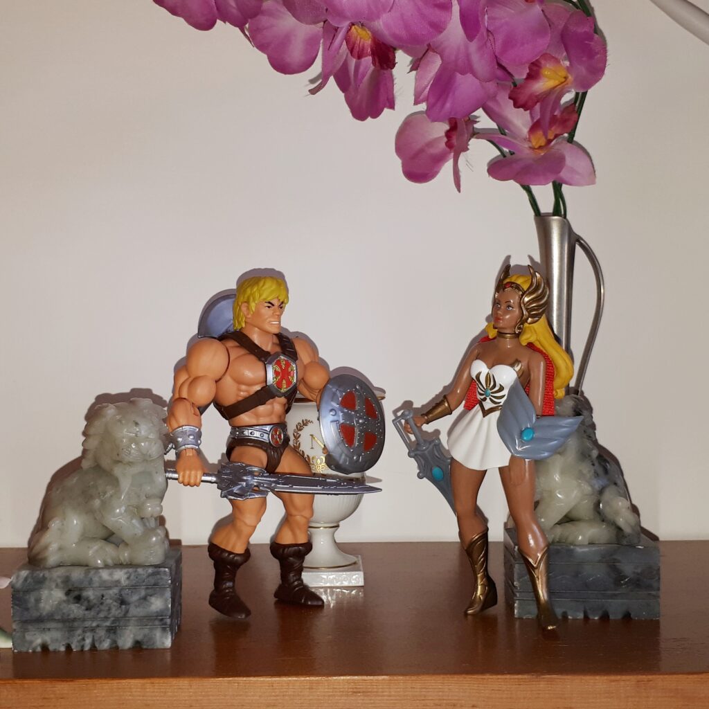 He-Man goes after Teela and bumps into She-Ra.