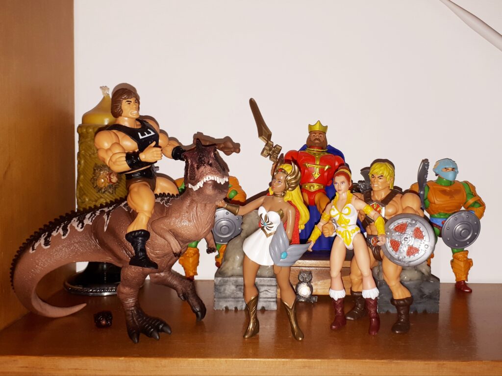 She-Ra strokes Giga, who has just pooped on the floor.
