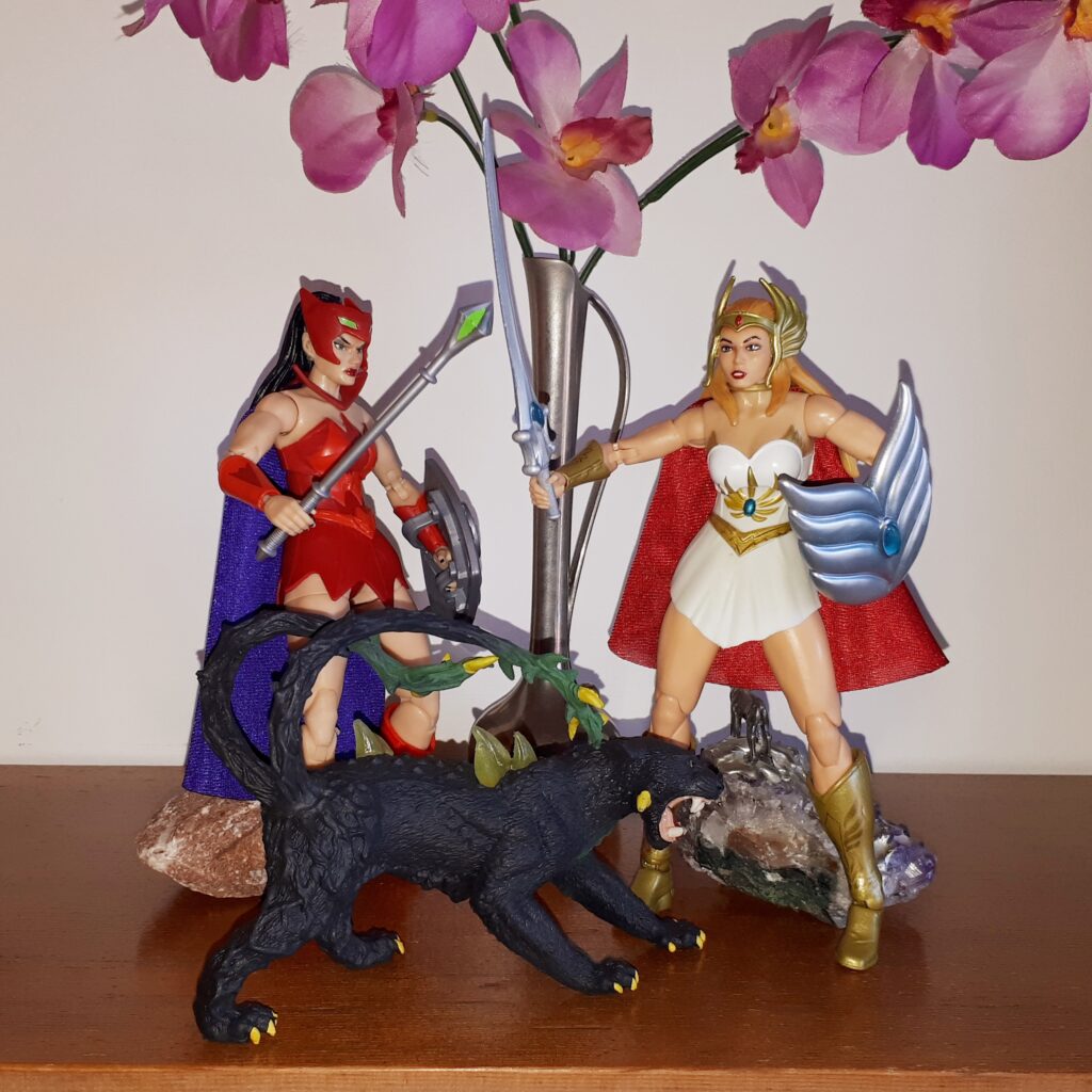 She-Ra and Catra fight.