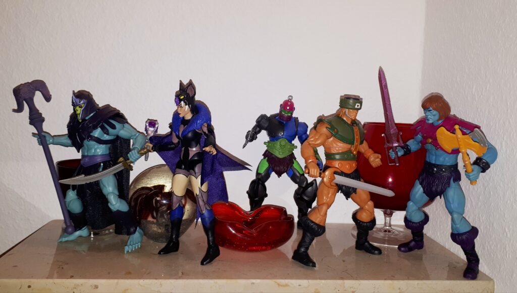 Skeletor and Evil-lyn stalk off, leaving Tri-Klops and Trap Jaw behind with Faker.