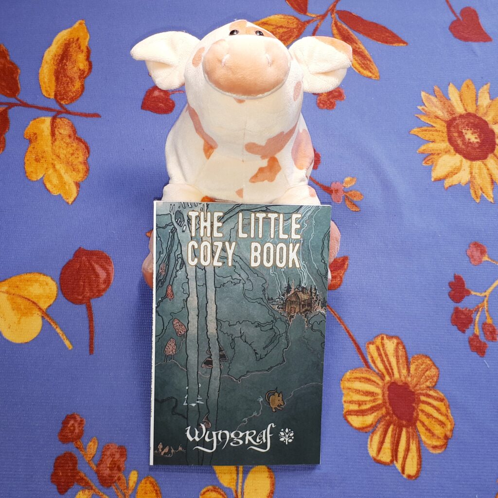 Stuffed pig with The Little Cozy Book