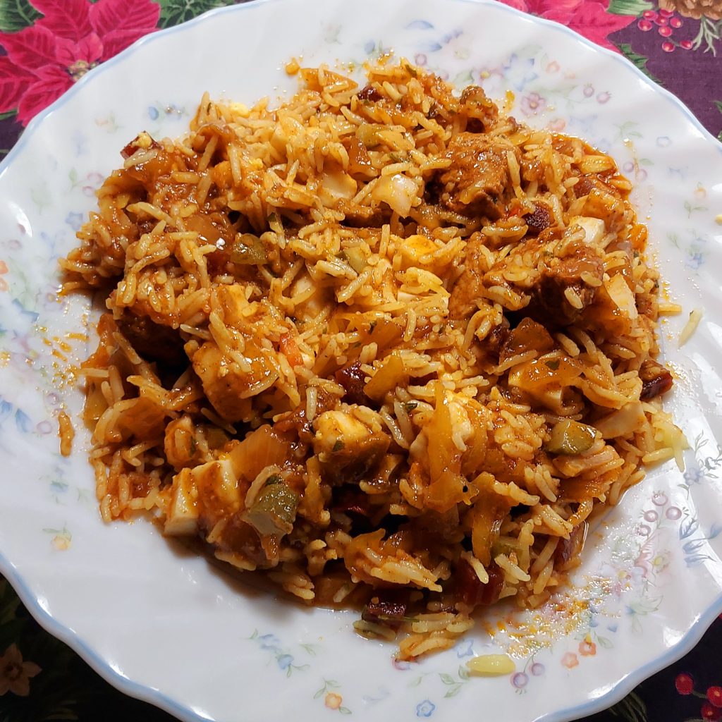 Curry mixed up on the plate
