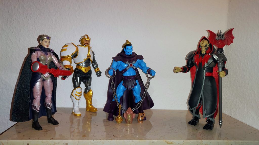 Keldor argues with Hordak, while Lyn and Duncan look on.