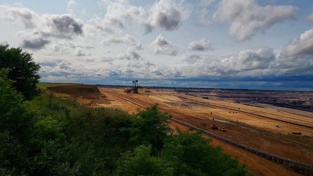 Look across the Garzweiler stripmine with bucket wheel excavator