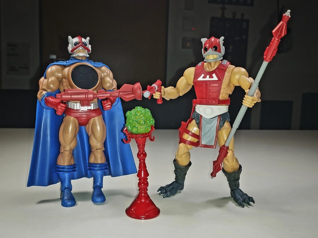 Strobo and fellow Cosmic Enforcer Zodac and a fragment of the dark star, which appeared in the comic which was Strobo's only vintage appearance.