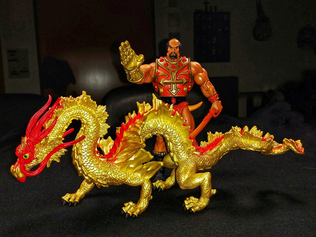Schleich Eldrador Lunar New Year dragon and Masters of the Universe Classics Jitsu 